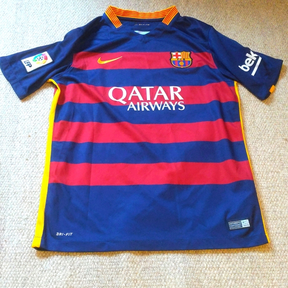 Nike | Shirts & Tops | Nike 25 Fc Barcelona Youth Soccer Jersey | Poshmark